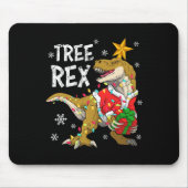 Christmas Dinosaur Tree Rex Pajamas Men Boys Kids Muismat (Voorkant)