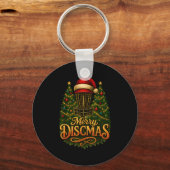 Christmas Disc Golf Merry Discmas Sleutelhanger (Voorkant)