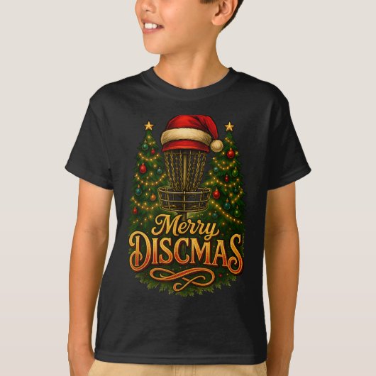 Christmas Disc Golf Merry Discmas  T-shirt (Voorkant)