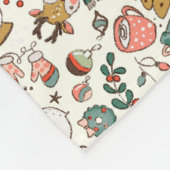 Christmas Ditsy Doodles Fleece Deken (Hoek)