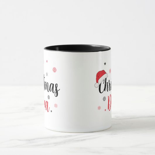 Christmas Diva Santa Hat Modern Script Mug (Centre)