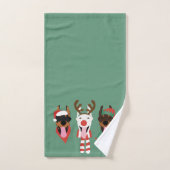 Christmas Dobermann Honden Bad Handdoek (Handdoek)