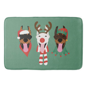 Christmas Dobermann Honden Badmat