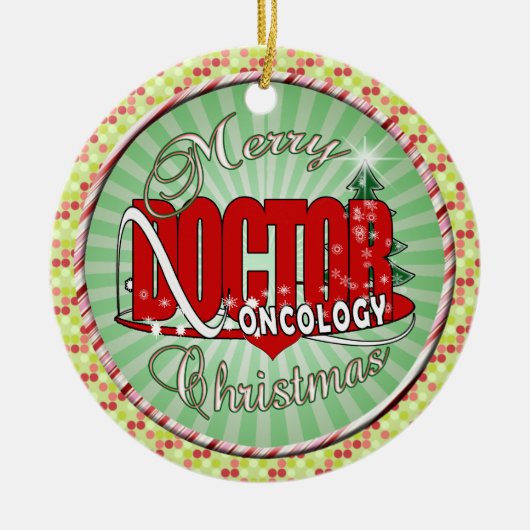CHRISTMAS DOCTOR ONCOLOGY KERAMISCH ORNAMENT (Voorkant)
