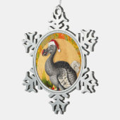 Christmas Dodo Bird Tin Sneeuwvlok Ornament (Rechts)