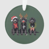 Christmas Dog Black Goldendoodle Doodle Mom Winter (devant)
