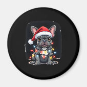 Christmas Dog French Bulldog Xmas Frenchie Men Wom Magneet (Voorkant)