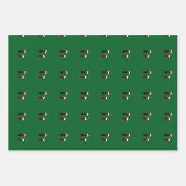 christmas dog inpakpapier vel