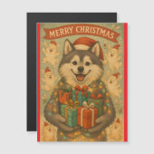 "Christmas Dog" Magnetic Card (Voorkant / Achterkant)
