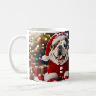 Christmas Dog Mug – Cute Pup with Santa Hat