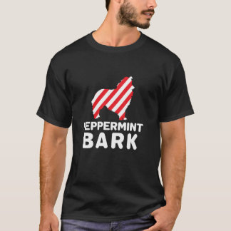 Christmas Dog Peppermint Bark Shetland Sheepdog Fu T-shirt