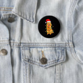 Christmas Dog Shirt, Christmas Golden Retriever Pa Ronde Button 5,7 Cm (In situ)