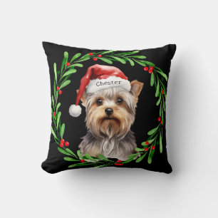 Christmas Dog Yorkie Yorkshire Terrier Feestdagen Kussen
