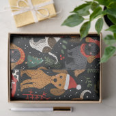 Christmas Dogs Pattern Tissuepapier (Geschenk)