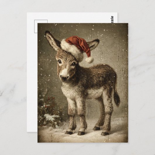 Christmas Donkey  Briefkaart (Voorkant / Achterkant)