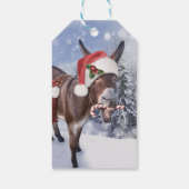 Christmas donkey with funny red hat cadeaulabel (Achterkant)