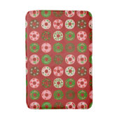 Christmas Donut Holiday Treat Pattern Badmat (Voorkant Verticaal)