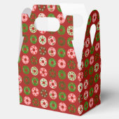 Christmas Donut Holiday Treat Pattern Bedankdoosjes (Geopend)