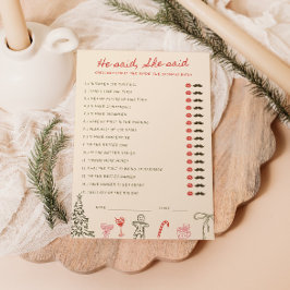 Christmas Doodle He said She said Card Kaart