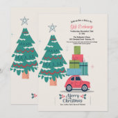 Christmas Drive By Gift Exchange Invitation (Devant / Derrière)