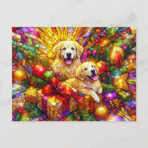 CHRISTMAS DU GOLDEN RETRIEVER ~ Carte postale ~