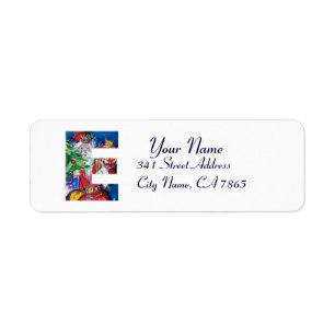 CHRISTMAS E BRIEF / SANTA MET CHRISTMAS TREE ETIKET