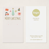 Christmas Earring Logo Display Kaart (Voorkant /achterkant)