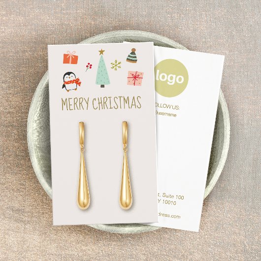 Christmas Earring Logo Display Kaart