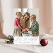 Christmas Elegant Script Baking Spirits Bright Feestdagenkaart