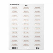 Christmas Elegant Simple Return Address Etiket (Full Sheet)