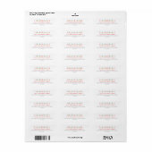 Christmas Elegant String Lights Return Address Etiket (Full Sheet)