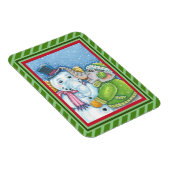 CHRISTMAS ELEPHANT BOUWT CUTE PACHYDERM SNOWMAN MAGNEET (Rechterzijde)