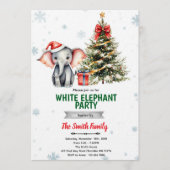 Christmas Elephant Party Invitation Kaart (Voorkant)