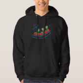 Christmas Elf Amusement Theme Park Roller Coaster Hoodie (Voorkant)