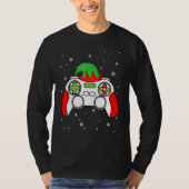 Christmas Elf Gamer Controller Boys Kids Teens Gam T-shirt (Voorkant)