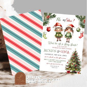 Christmas Elf Gender Reveal Kaart