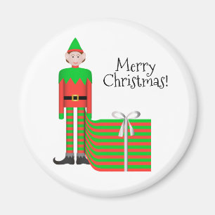 Christmas Elf Magnet - Forfait Cadeau rayé