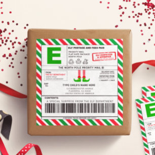 Christmas Elf North Pole Address Shipping Labels