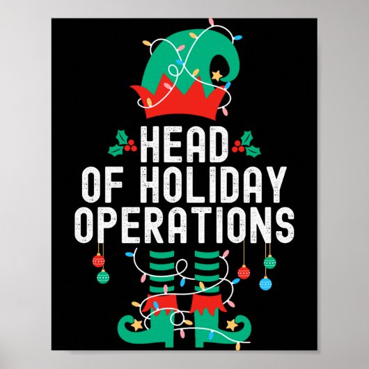 Christmas Elf Office Team Party Family Matching _1 Poster (Voorkant)