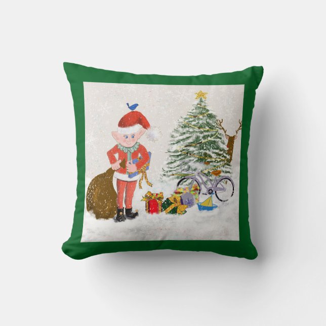 Christmas Elf Pillow Kussen (Voorkant)
