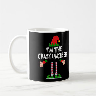 Christmas Elf Tshirt Ik ben de gekke oom Elf Xmas Koffiemok
