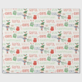 Christmas Elves and Fun Text Cadeaupapier (Vlak)