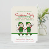 Christmas Elves Échange de cadeaux Invitation de f (Debout devant)