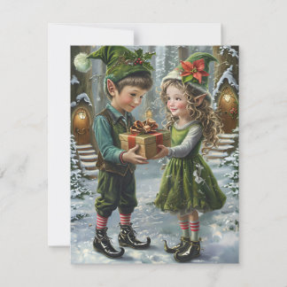 Christmas Elves Gift Exchange – Vakantie Kaart
