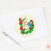 CHRISTMAS ELVES RONDE STICKER (Envelop)