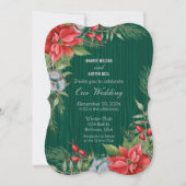 Christmas Emerald Green Poinsettia Kaart (Voorkant)