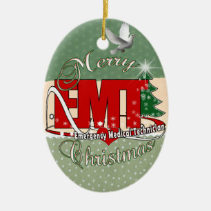 CHRISTMAS EMT Medical Noodtechnicus Keramisch Ornament