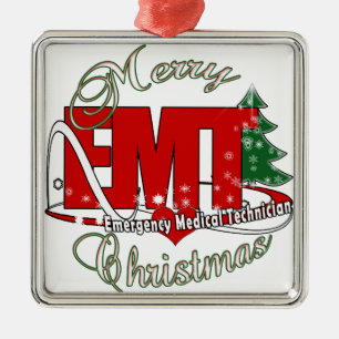 CHRISTMAS EMT Medical Noodtechnicus Metalen Ornament