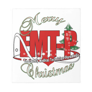 CHRISTMAS EMT-P Emergency Medical Tech Paramedic Notitieblok
