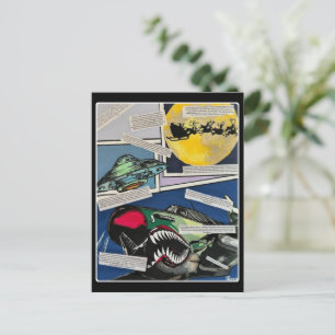 'Christmas Encounters' schilderij op een Briefkaart